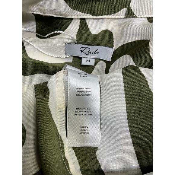 Rails 'Ledger' Green Polyester Top Size M - Picture 4 of 4